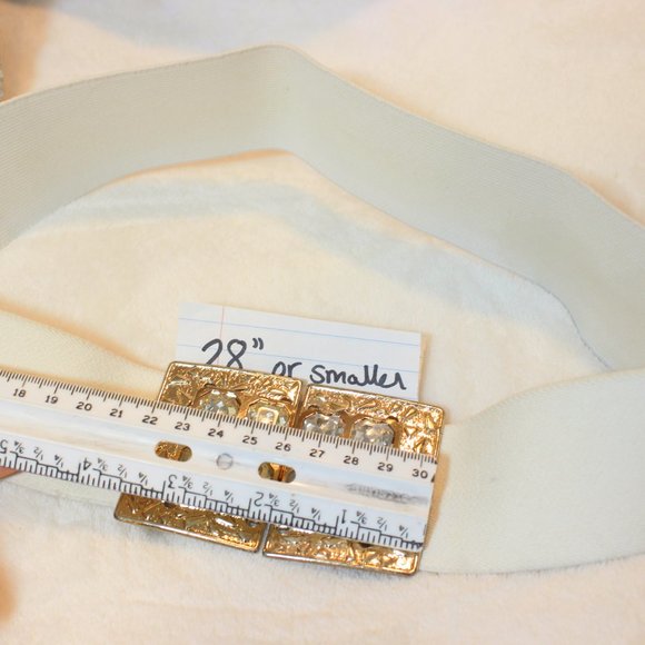 ?Vogue Couture Vintage 1980s Elastic Wide Chunky Bling Rhinestone Cinch Belt ? main image 8